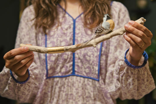 Bird Bar / brass and drift wood